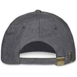 Austin Linen Cap Dark Grey Back